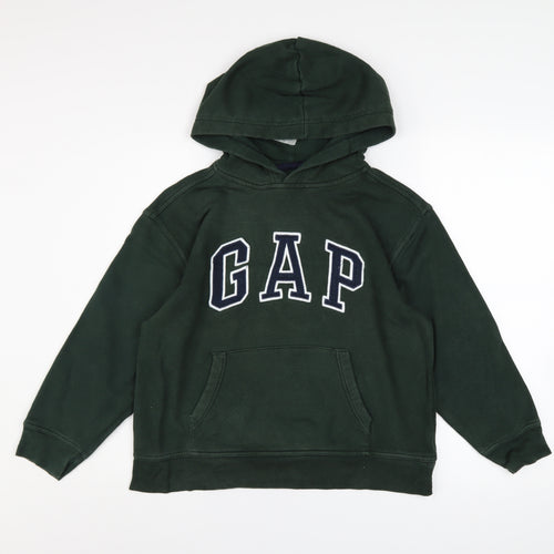 GAP Boys Green Logo Pullover Fleece Hoodie Size M