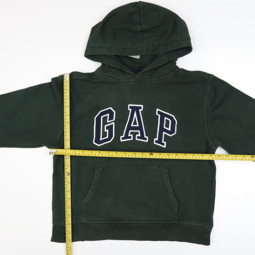 GAP Boys Green Logo Pullover Fleece Hoodie Size M