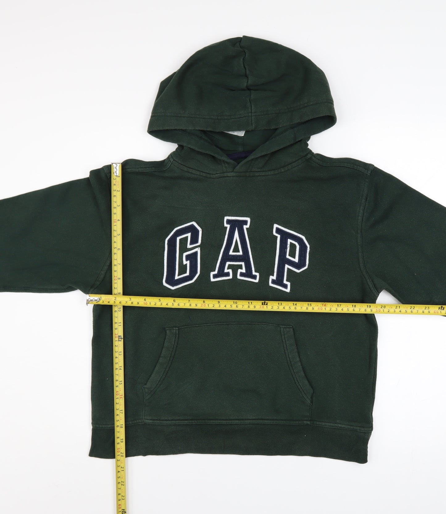 GAP Boys Green Logo Pullover Fleece Hoodie Size M