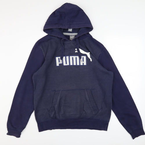 Puma Men's Blue Pullover Hoodie M Long Sleeve Sports Fleece
