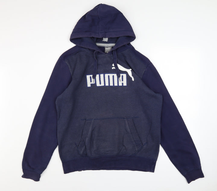 Puma Men's Blue Pullover Hoodie M Long Sleeve Sports Fleece
