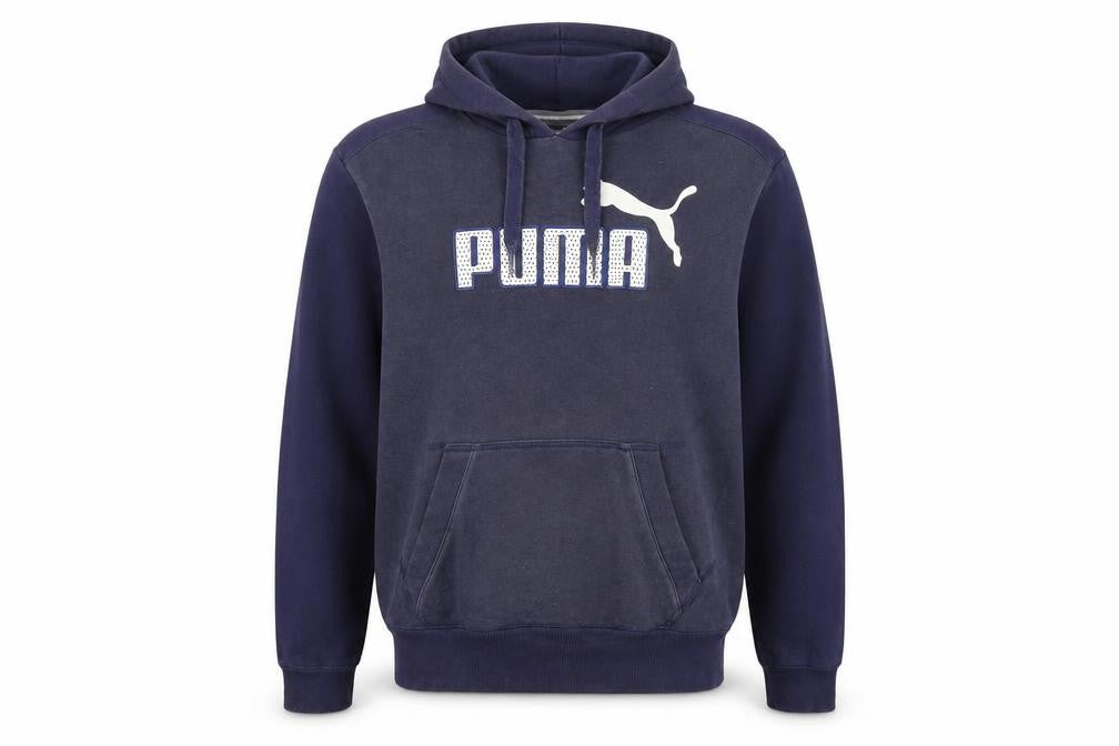 Puma Men's Blue Pullover Hoodie M Long Sleeve Sports Fleece