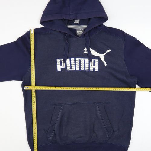 Puma Men's Blue Pullover Hoodie M Long Sleeve Sports Fleece