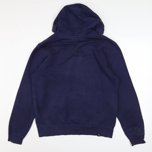 Puma Men's Blue Pullover Hoodie M Long Sleeve Sports Fleece