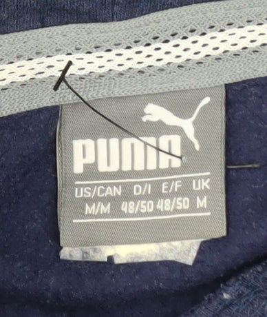 Puma Men's Blue Pullover Hoodie M Long Sleeve Sports Fleece