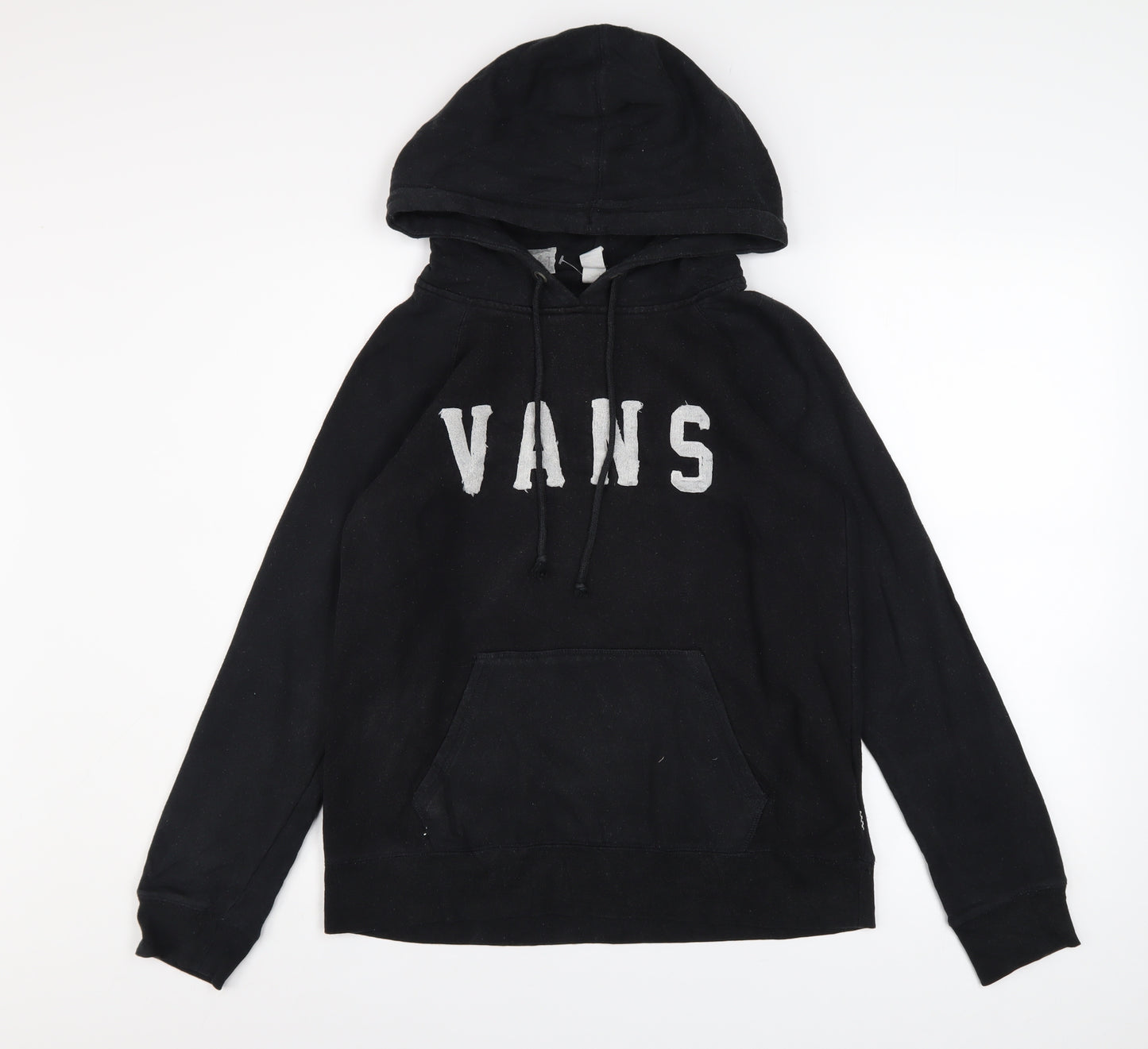 Vans Mens Black Pullover Hoodie Small Fleece Logo Skate Streetwear