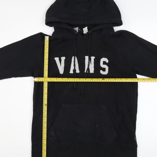 Vans Mens Black Pullover Hoodie Small Fleece Logo Skate Streetwear