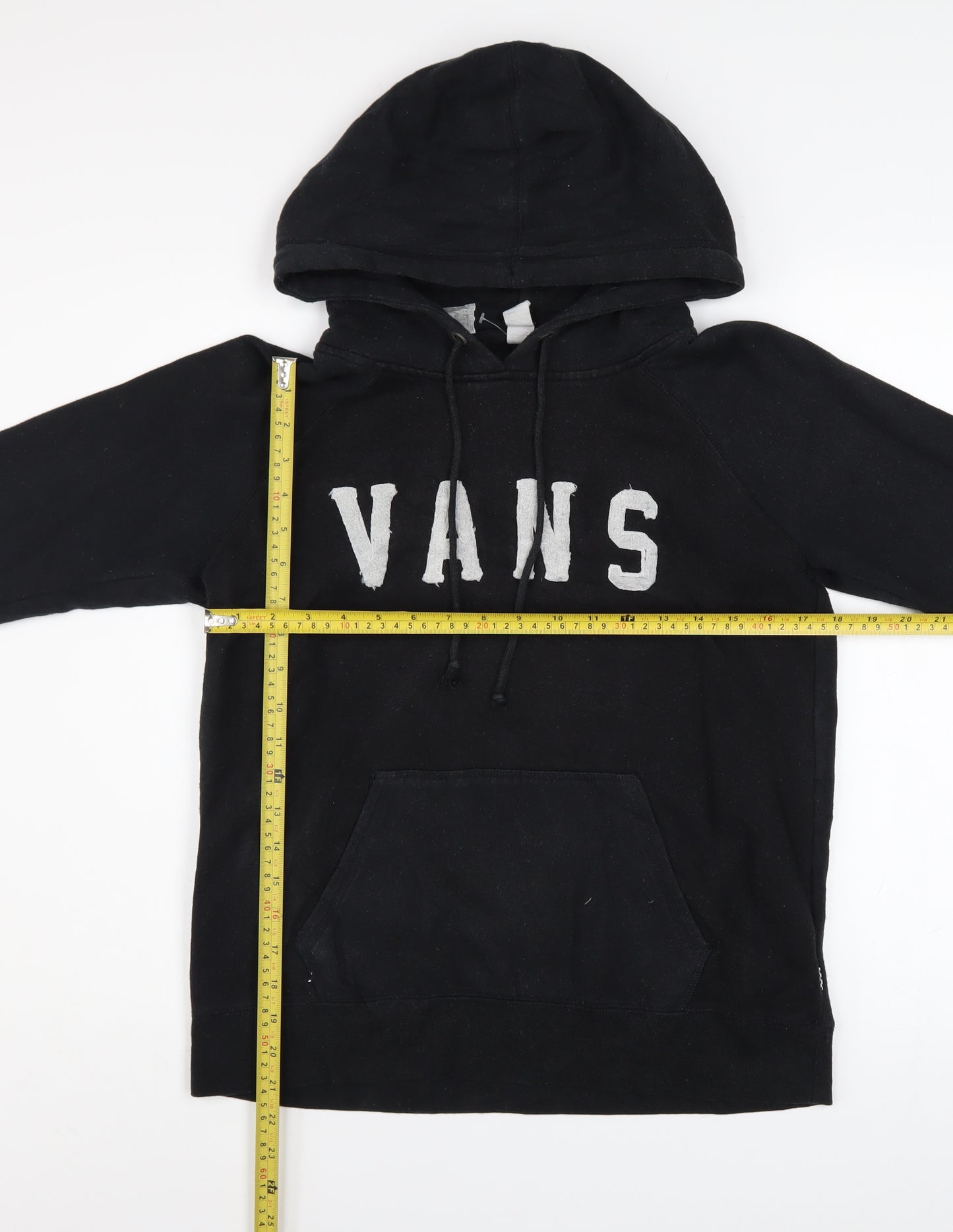 Vans Mens Black Pullover Hoodie Small Fleece Logo Skate Streetwear