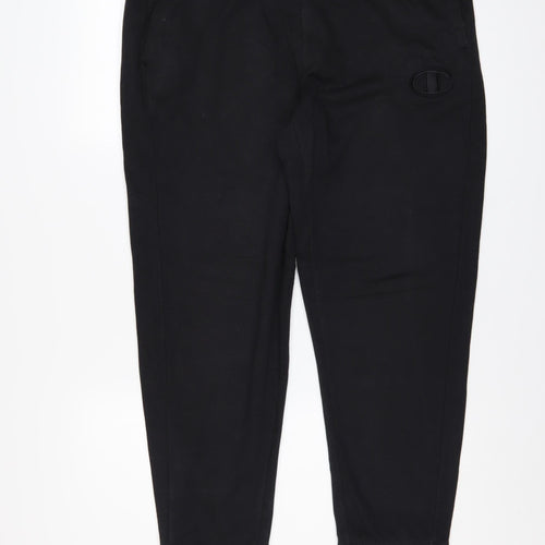 Champion Men's Black Fleece Jogger Trousers Size L