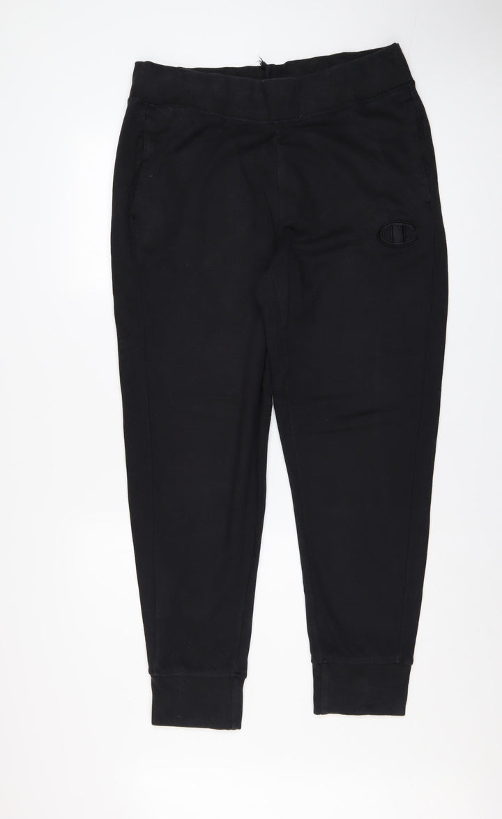 Champion Men's Black Fleece Jogger Trousers Size L