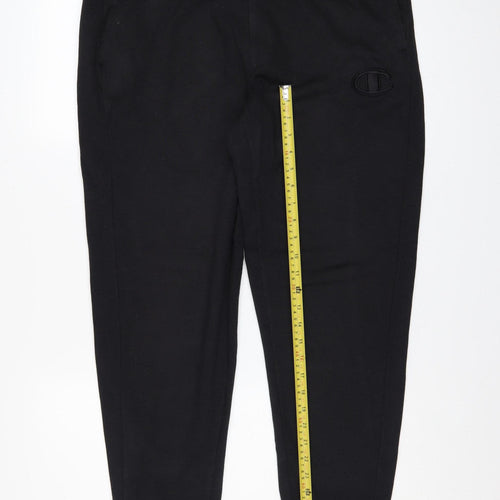Champion Men's Black Fleece Jogger Trousers Size L
