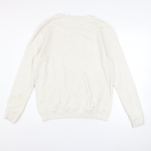 Hugo Boss Men's Beige Logo Pullover Sweatshirt Size M