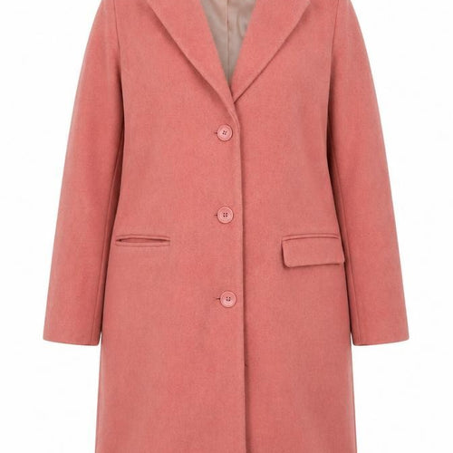 Crew Clothing Women’s Pink Wool Blend Long Overcoat Size 10