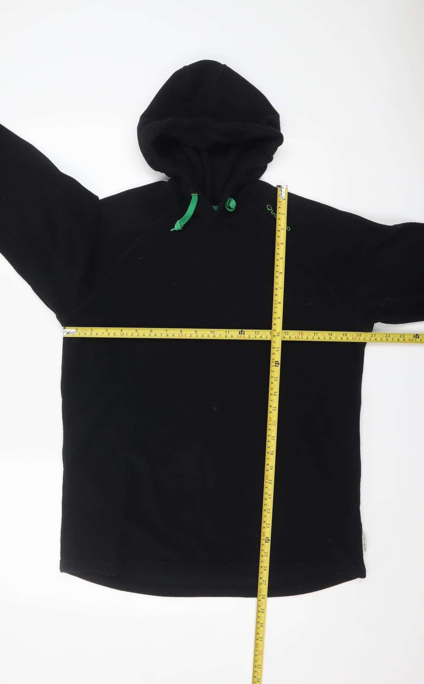 Quechua Men's Black Fleece Pullover Hoodie Size L Outdoor Wear