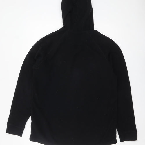 Quechua Men's Black Fleece Pullover Hoodie Size L Outdoor Wear