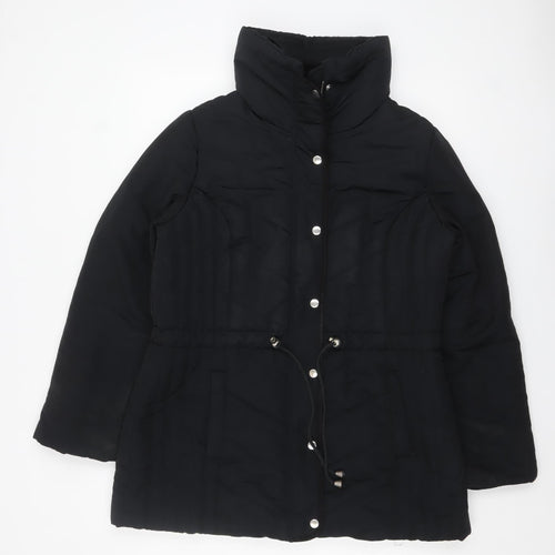 Anne Weyburn Women's Black Size 16 Mid-Length Puffer Coat