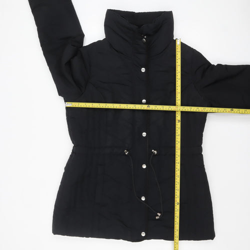 Anne Weyburn Women's Black Size 16 Mid-Length Puffer Coat