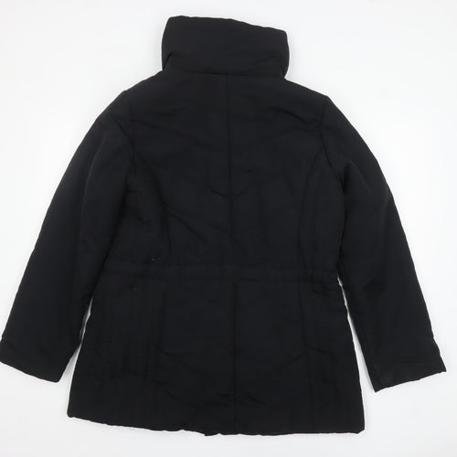 Anne Weyburn Women's Black Size 16 Mid-Length Puffer Coat