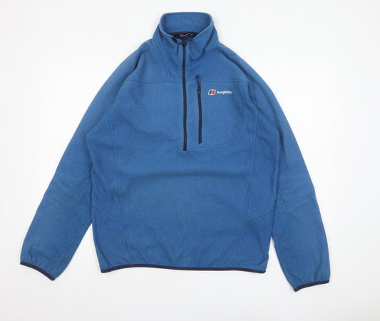 Berghaus Men's Blue Fleece Half Zip Pullover Sweatshirt M