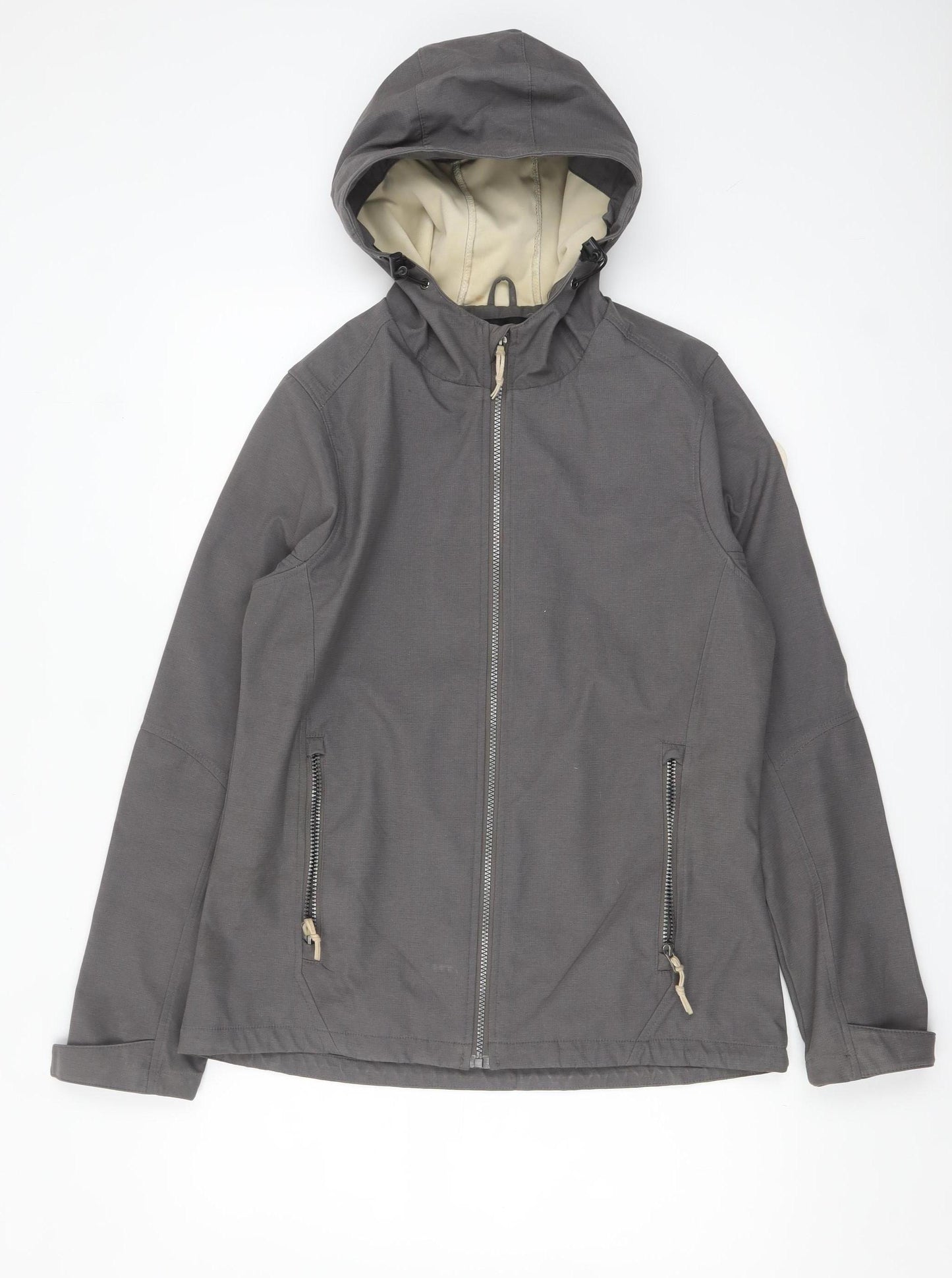 G.I.G.A. DX Women's Grey Softshell Hooded Windbreaker Jacket Size 12