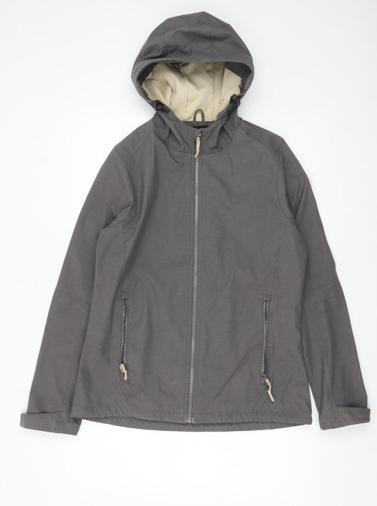 G.I.G.A. DX Women's Grey Softshell Hooded Windbreaker Jacket Size 12