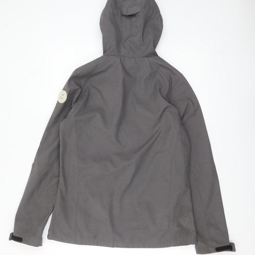 G.I.G.A. DX Women's Grey Softshell Hooded Windbreaker Jacket Size 12
