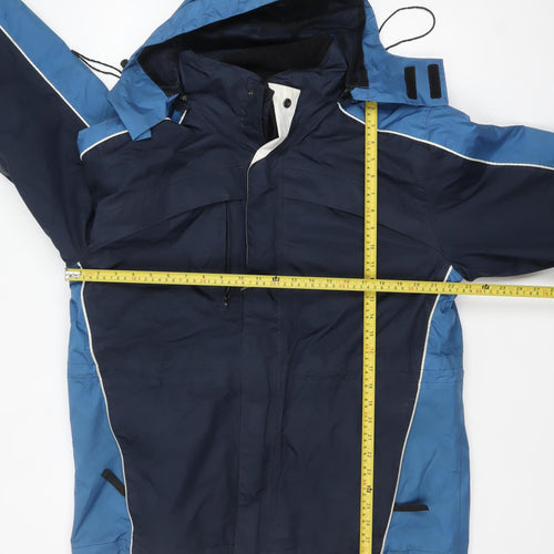 Snowdonia Men's Blue Waterproof Hooded Parka Jacket Size M 40in