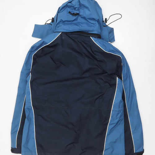 Snowdonia Men's Blue Waterproof Hooded Parka Jacket Size M 40in