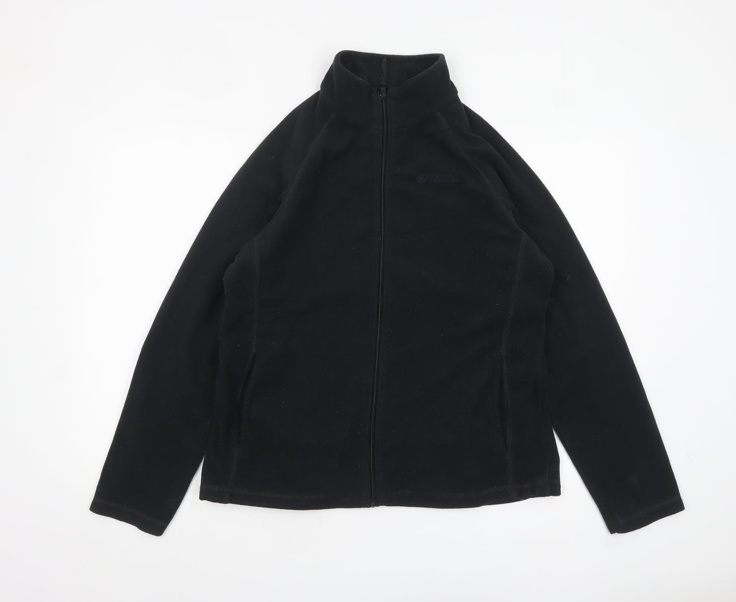 Mountain Warehouse Womens Black Fleece Jacket Size 16 Full Zip Winter Warm