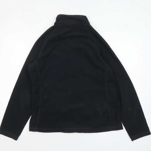 Mountain Warehouse Womens Black Fleece Jacket Size 16 Full Zip Winter Warm