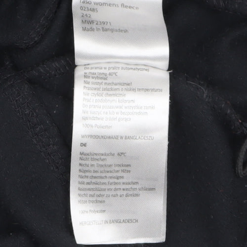 Mountain Warehouse Womens Black Fleece Jacket Size 16 Full Zip Winter Warm