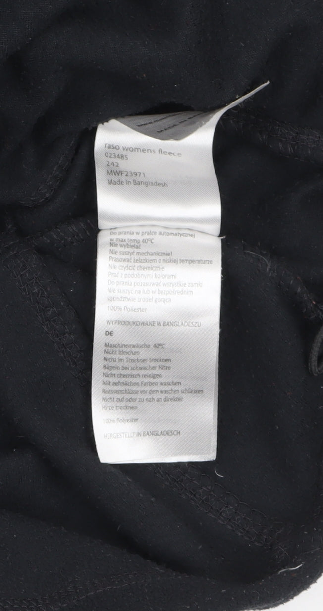 Mountain Warehouse Womens Black Fleece Jacket Size 16 Full Zip Winter Warm