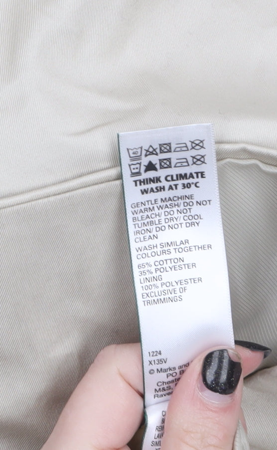 Marks and Spencer Women's Beige Size 8 Trench Coat