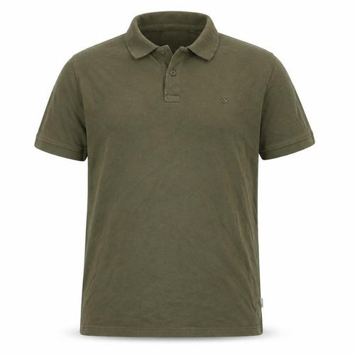 Jack & Jones Men's Green Cotton Polo Shirt M Regular Fit