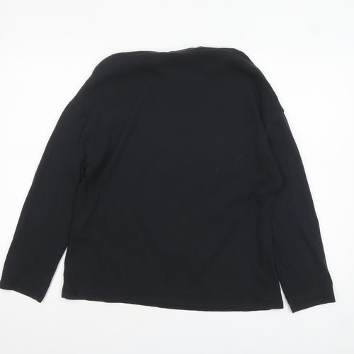 Next Girls Black Festive Era Long Sleeve Cotton T-Shirt - Size 13 Years