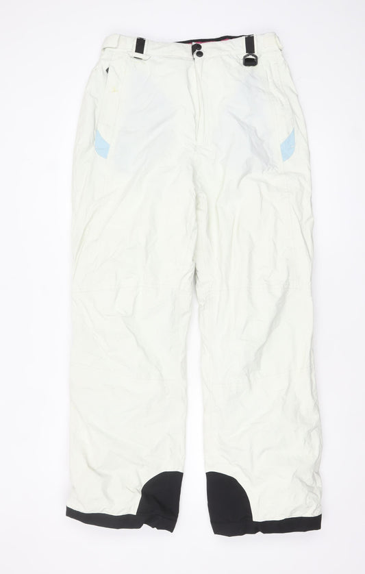 One Body Womens White Size 16 Waterproof Insulated Snow Pants