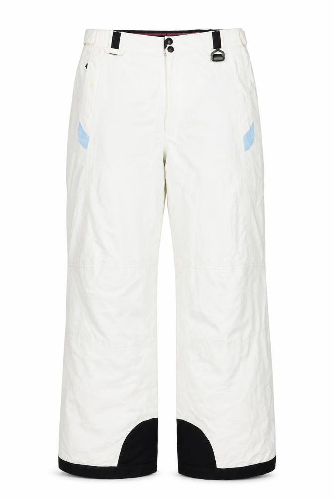Front view of One Body women’s white, size UK 16, waterproof insulated snow pants