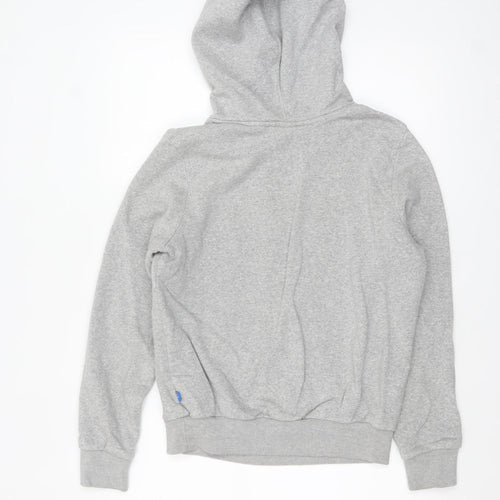 Adidas Womens Grey Hooded Pullover Hoodie Size S Floral Lined