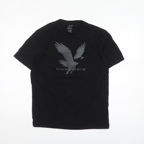 American Eagle Men's Black XS Graphic Eagle T-Shirt