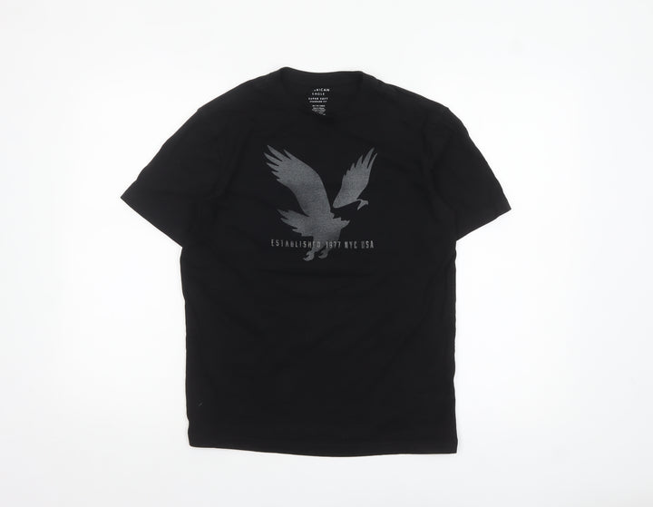 American Eagle Men's Black XS Graphic Eagle T-Shirt