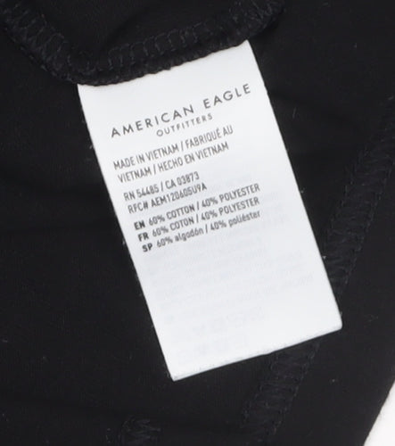 American Eagle Men's Black XS Graphic Eagle T-Shirt