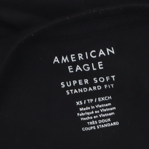 American Eagle Men's Black XS Graphic Eagle T-Shirt