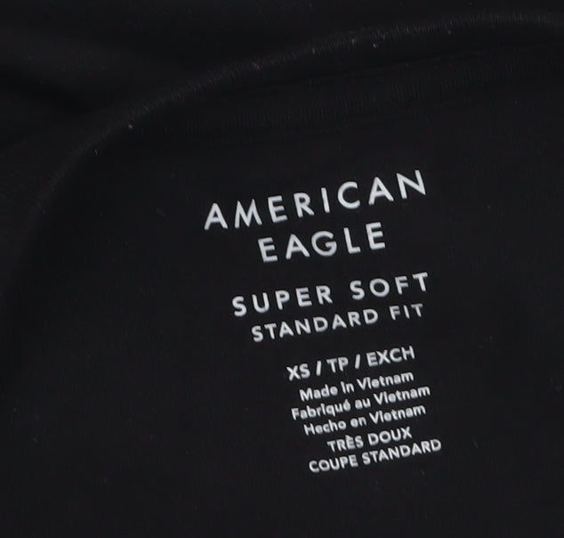 American Eagle Men's Black XS Graphic Eagle T-Shirt