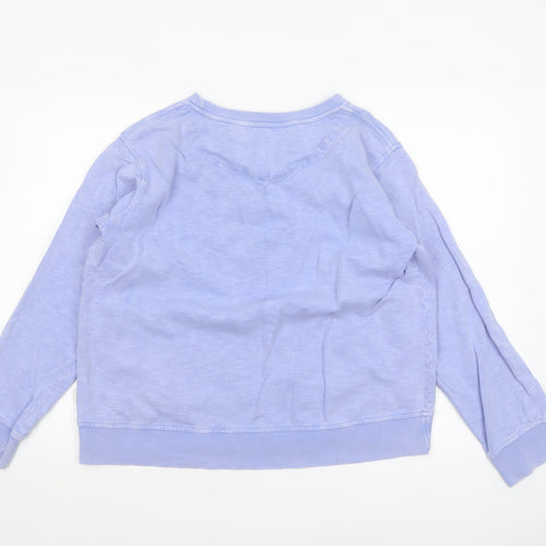 Orvis Women Light Blue Cotton Pullover Sweatshirt Size L