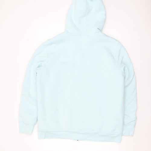 GAP Women Light Blue Full Zip Hoodie XL Sherpa Lined Cotton Blend
