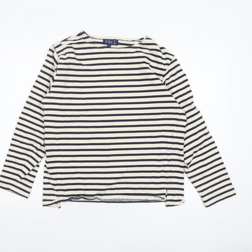7 Iles Women's Multicoloured Striped Cotton Long Sleeve T-Shirt M