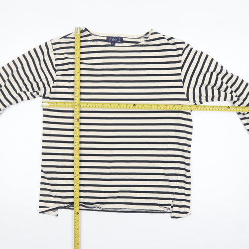 7 Iles Women's Multicoloured Striped Cotton Long Sleeve T-Shirt M