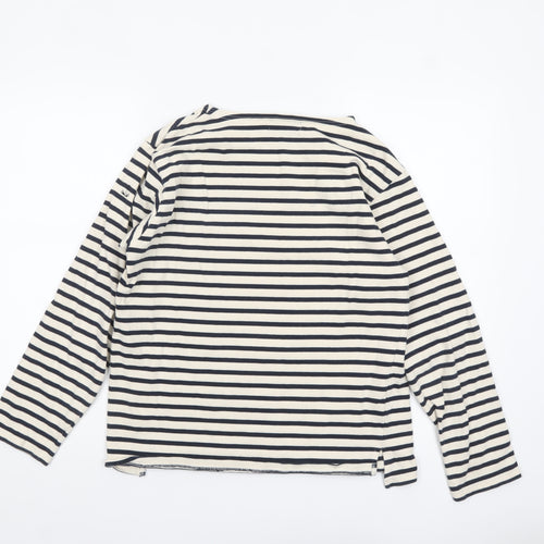 7 Iles Women's Multicoloured Striped Cotton Long Sleeve T-Shirt M
