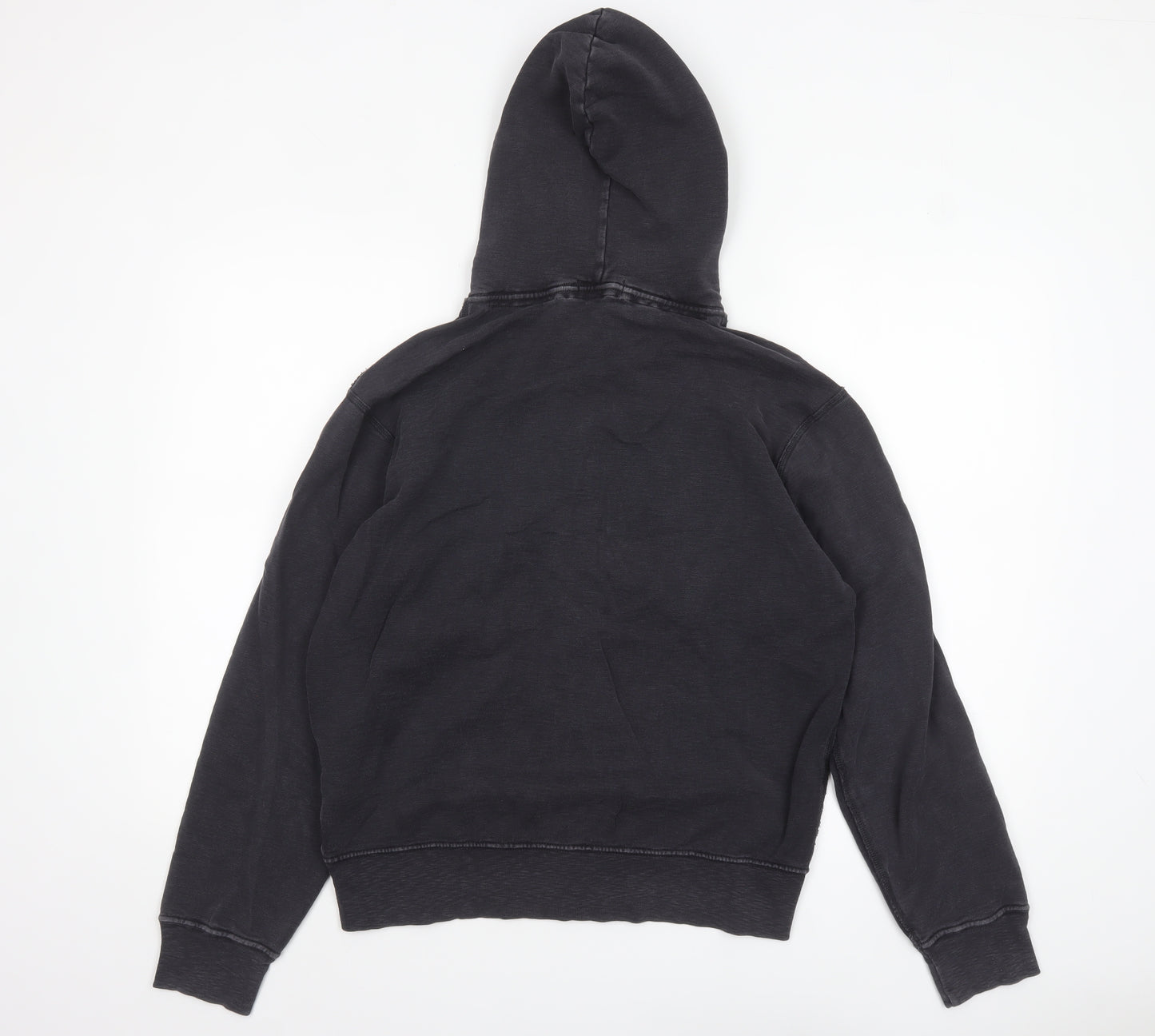 Ralph Lauren Men’s Black Full Zip Hoodie Size M Cotton Logo Sweatshirt