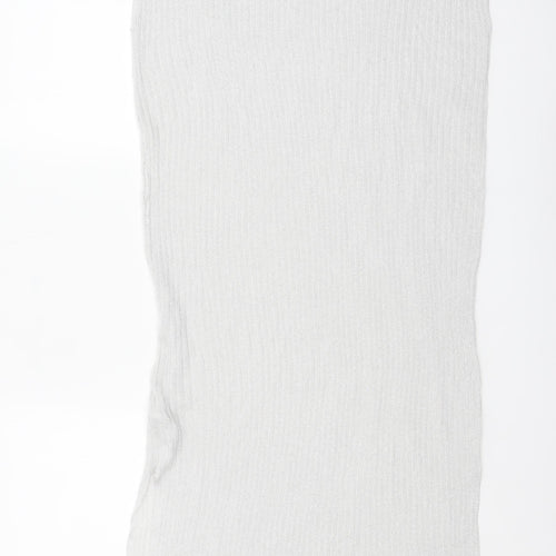 Marks and Spencer Women Silver Size 10 Sleeveless Bodycon Midi Dress